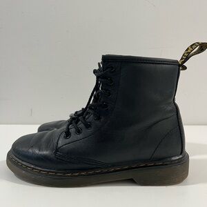 Dr. Martens, junior 1460 softy T leather lace up boots, black, size 3Y